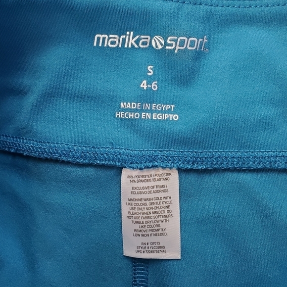 Marika Sport Blue Crop Legging Small BNWT - Picture 5 of 6